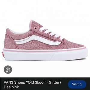 Blush Pink Glitter Vans Toddler ‘old skool’ Sz 11.5